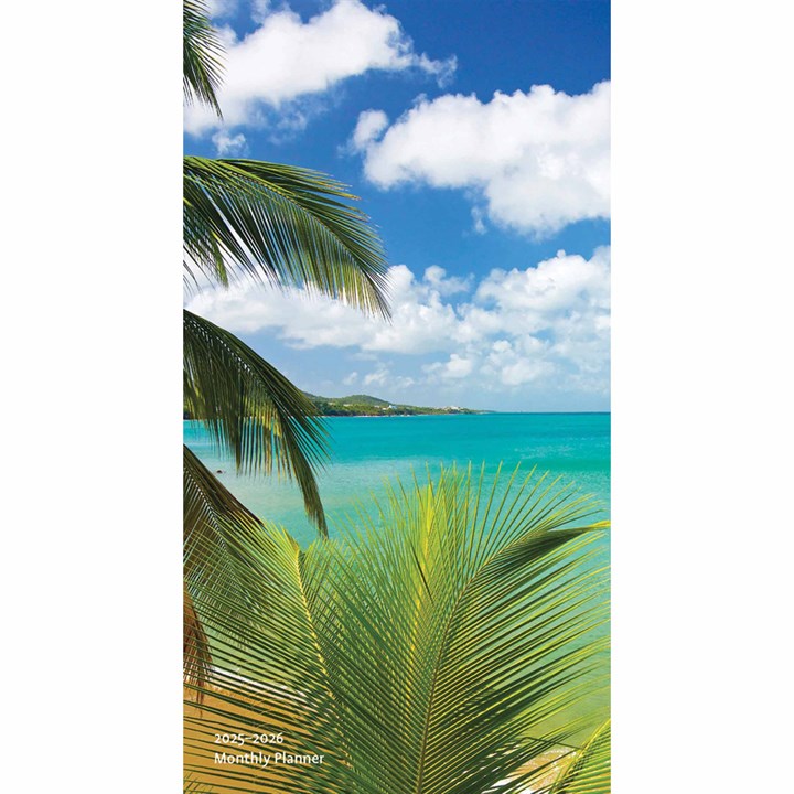 Tropical Islands Slim Monthly Diary 2025 - 2026