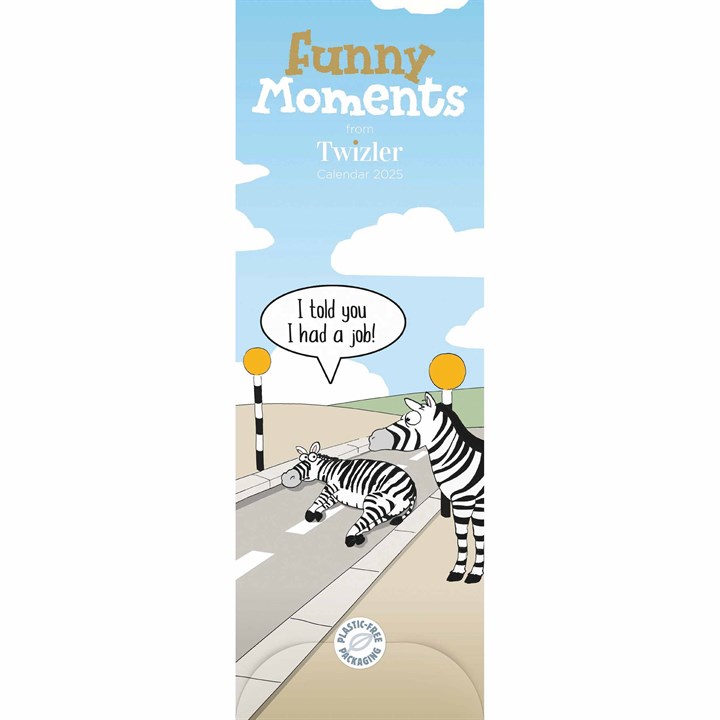 Twizler Funny Moments Slim Calendar 2025