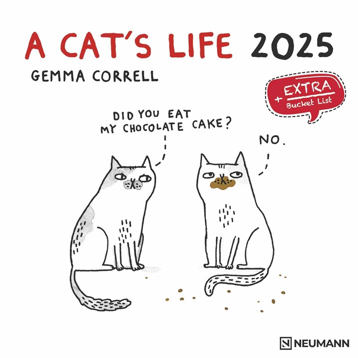 Gemma Correll, A Cat's Life Calendar 2025