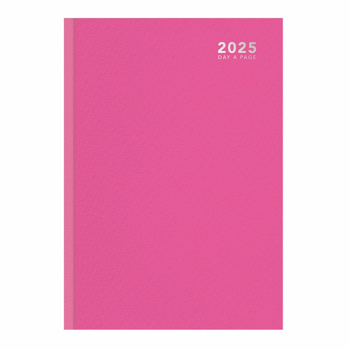 Pastel Pink Hardback Day To View A4 Diary 2025