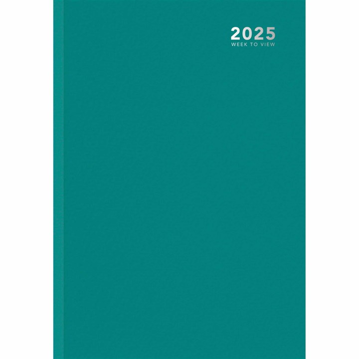 Pastel Green Hardback Week To View A4 Diary 2025