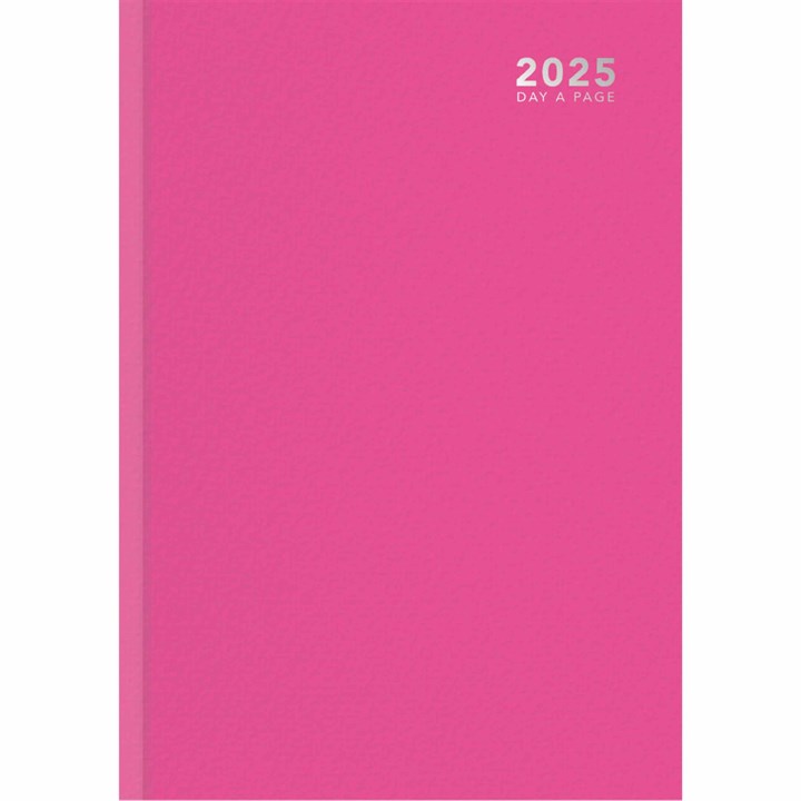 Pastel Pink Hardback Week To View A4 Diary 2025