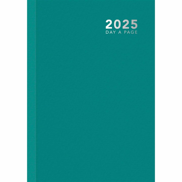 Pastel Green Hardback Day To View A5 Diary 2025