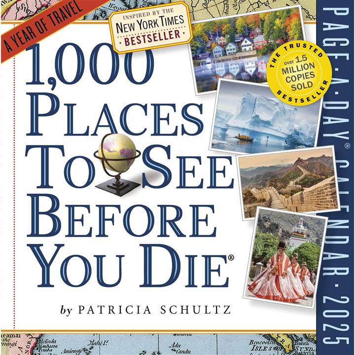 1,000 Places To See Before You Die Desk Calendar 2025