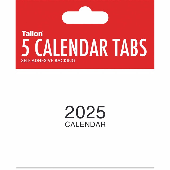 Mini Calendar Tabs 5 Pack 2025