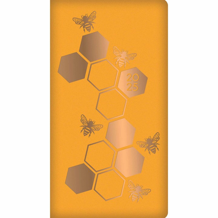 Bees & Honeycomb Slim Diary 2025