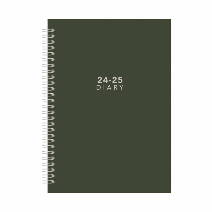 Green Week-To-View Academic A5 Diary 2024 - 2025