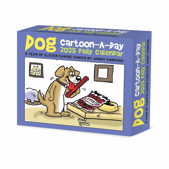 Dog Cartoon A Day Desk Calendar 2025