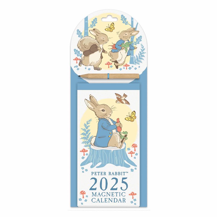 Peter Rabbit Illustrated Magnetic Slim Calendar 2025