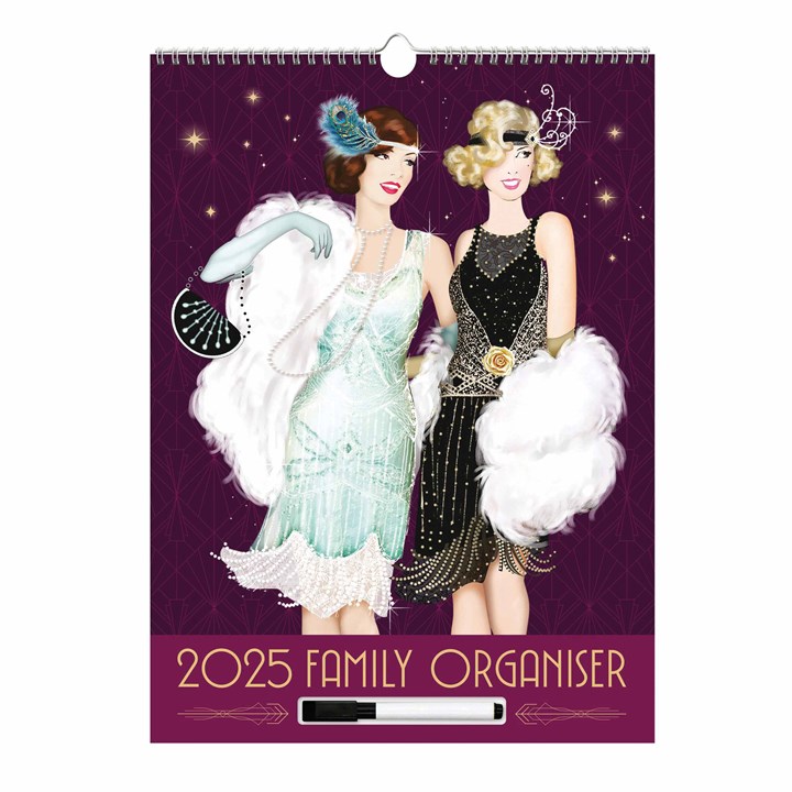 Claire Coxon Art Deco A3 Family Organiser 2025