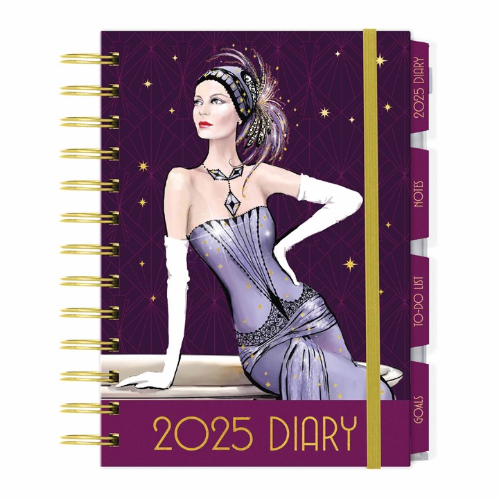 Claire Coxon Art Deco Organiser A6 Diary 2025