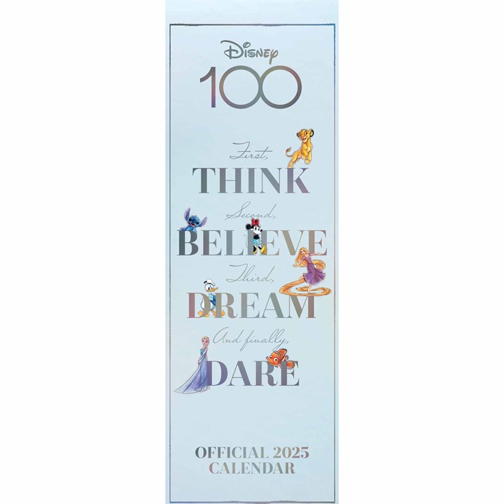 Disney, Quotes 100 Years Slim Calendar 2025