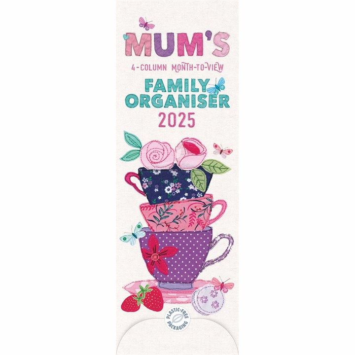 Mum's Fabric Slim Family Planner 2025