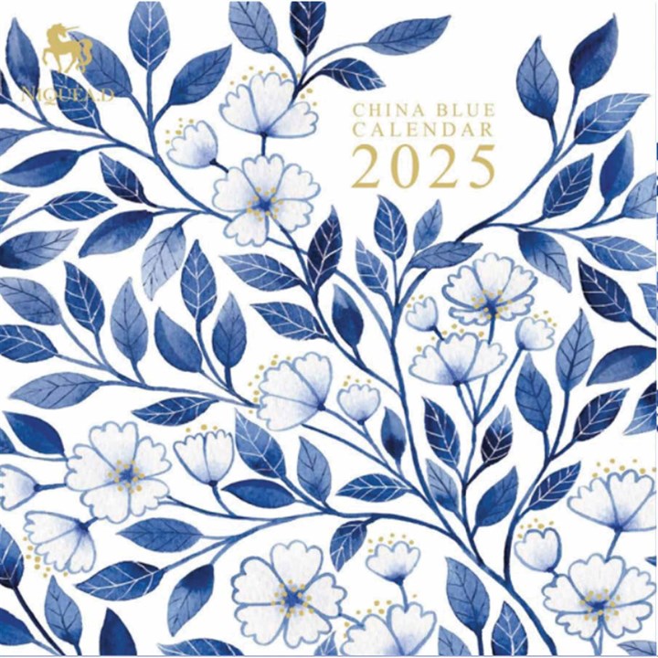 China Blue Calendar 2025