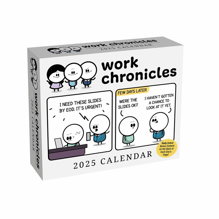 Work Chronicles Desk Calendar 2025