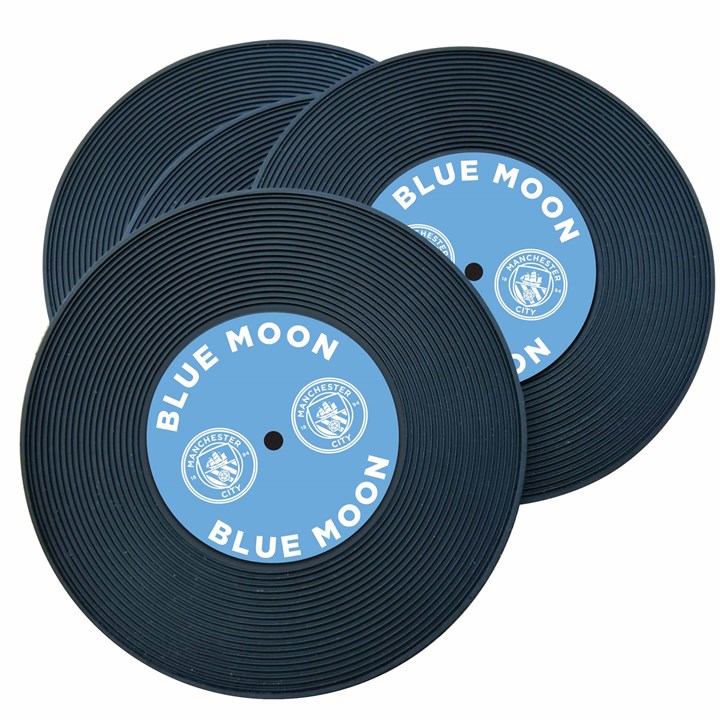 Manchester City FC 4 Pack Record Coasters