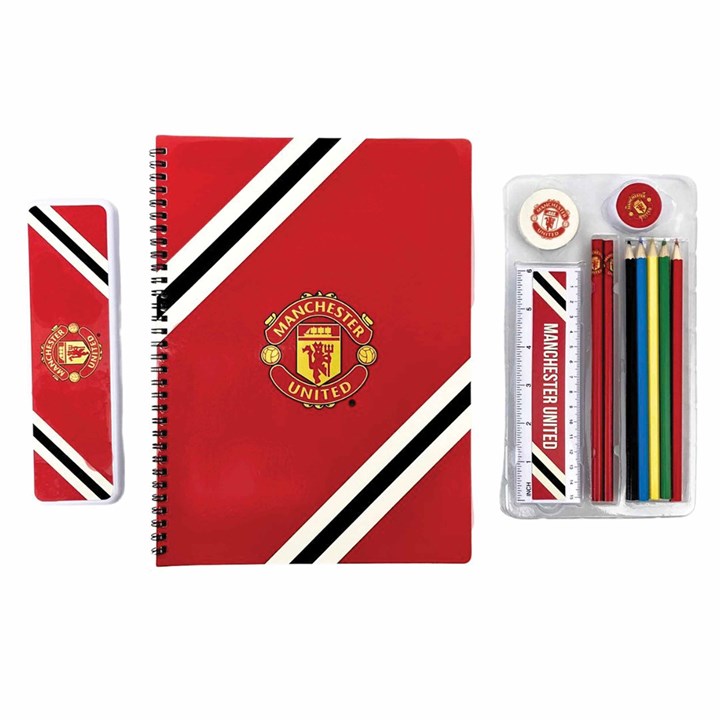 Manchester United FC Core Stripe A4 Stationery Set