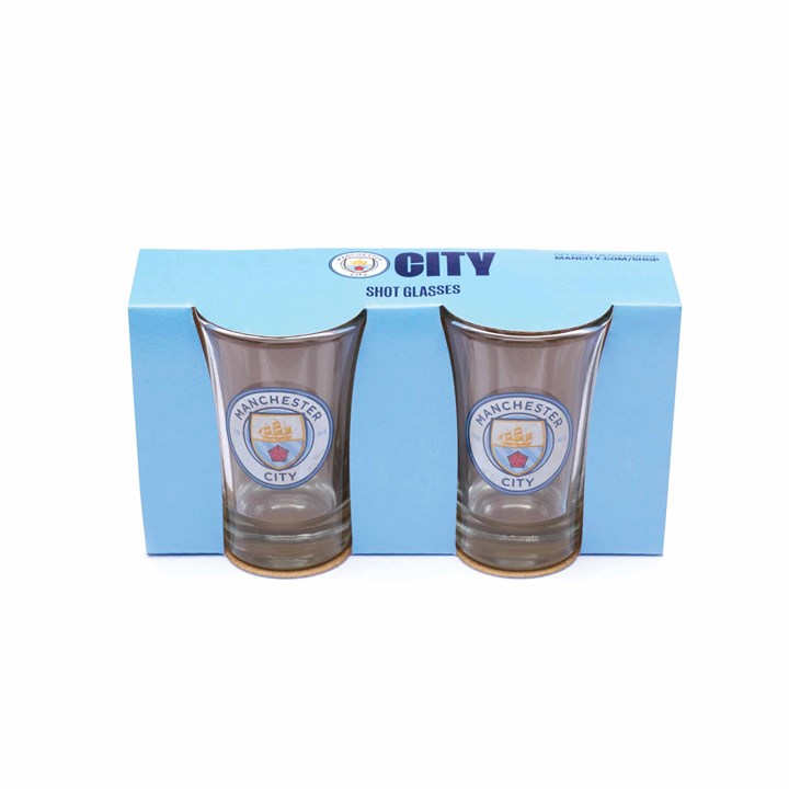 Manchester City FC 2 Pack Shot Glasses