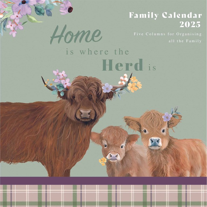 Highland Cows Family Organiser 2025