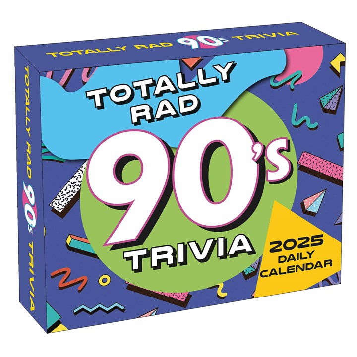 Totally Rad 90s Trivia Desk Calendar 2025