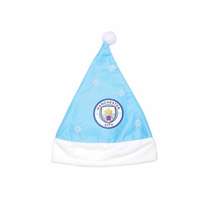 Manchester City FC Snowflake Santa Hat