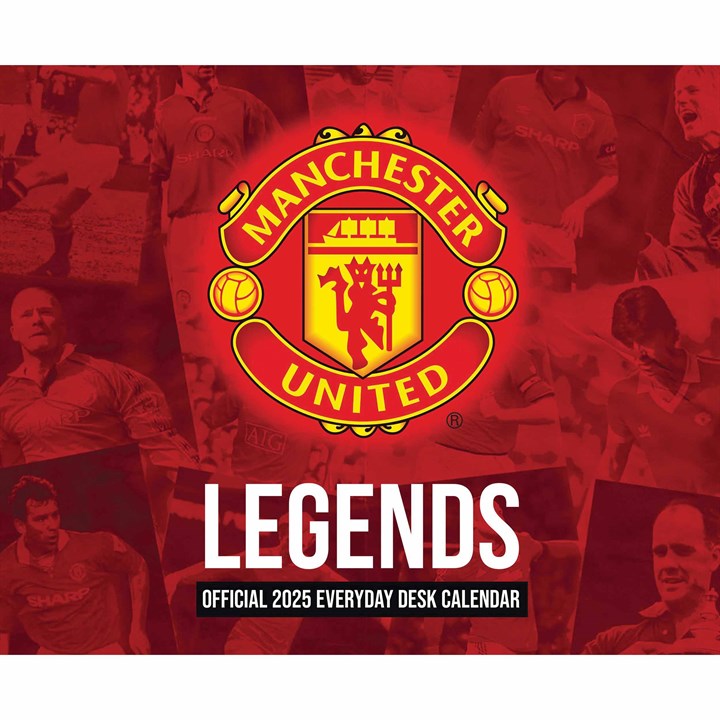 Manchester United FC Legends Desk Calendar 2025