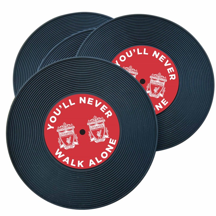 Liverpool FC 4 Pack Record Coasters