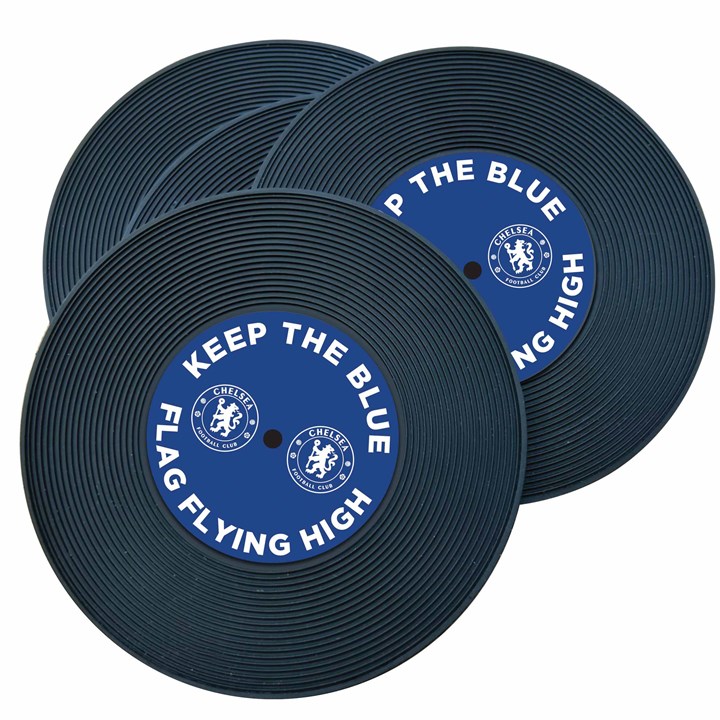 Chelsea FC 4 Pack Record Coasters