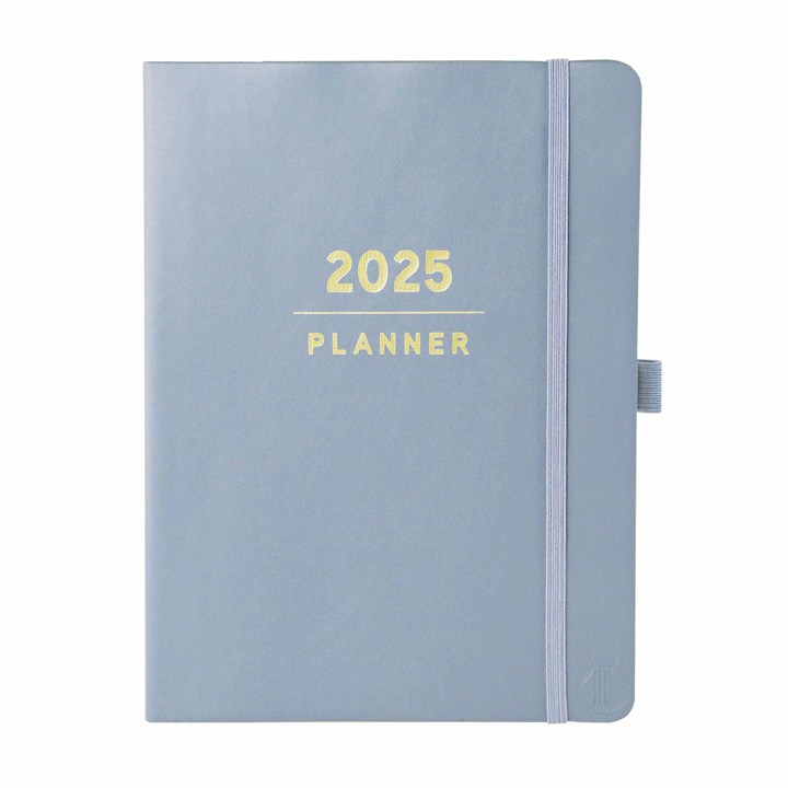 Classic Blue Vegan Leather A5 Diary 2025