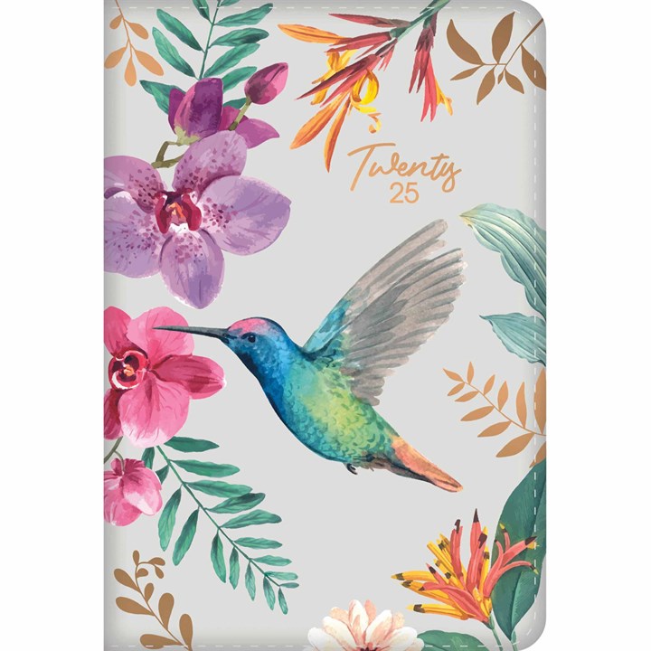 Hummingbird Tropical Day To View A5 Diary 2025