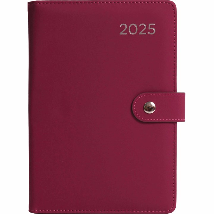 Pink, Soft-Touch Week-to-View A5 Diary & Address Book 2025