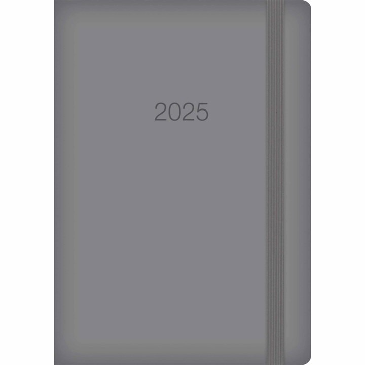 Grey Embossed A5 Diary 2025