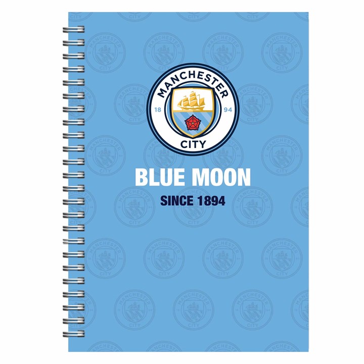 Manchester City FC Spiral Crest A5 Notebook