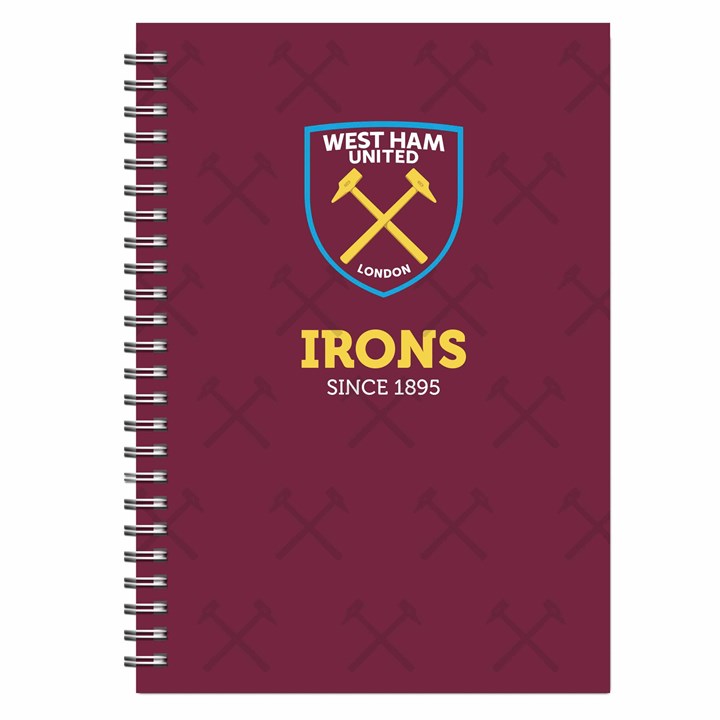 West Ham FC Spiral Crest A5 Notebook