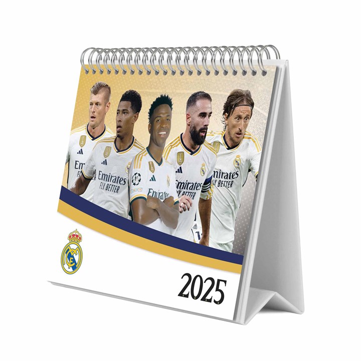 Real Madrid CF Easel Desk Calendar 2025