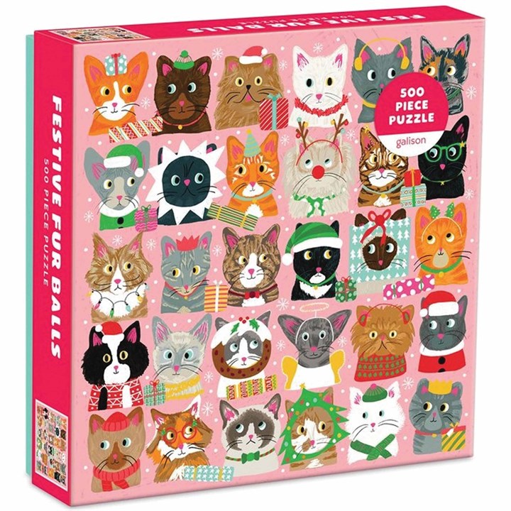 Galison, Festive Furballs Jigsaw