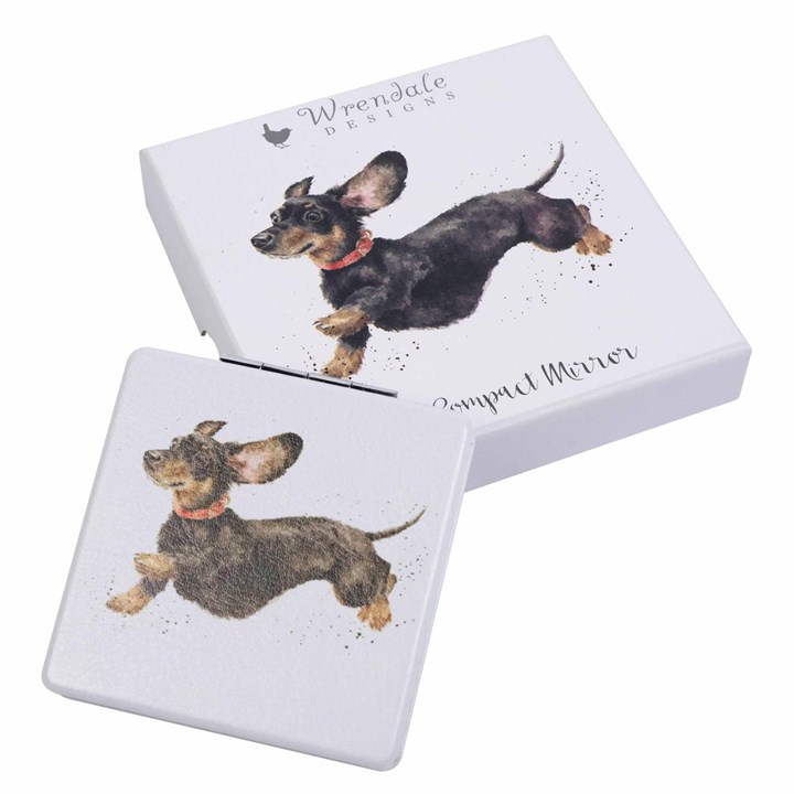 Wrendale Designs, That Friday Feeling Dachshund Compact Mirror