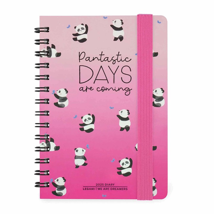 Panda Week-To-View A6 Diary 2025