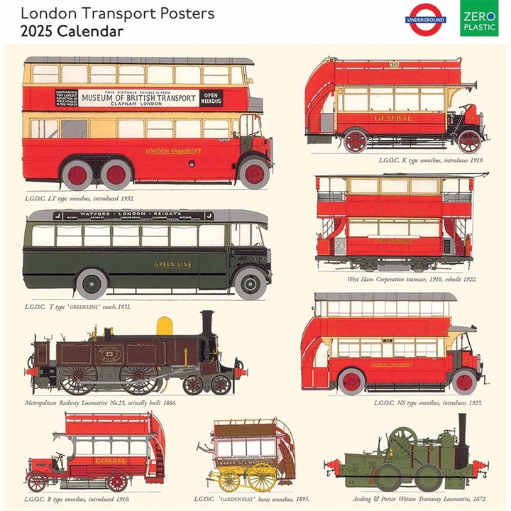 London Transport Posters Calendar 2025