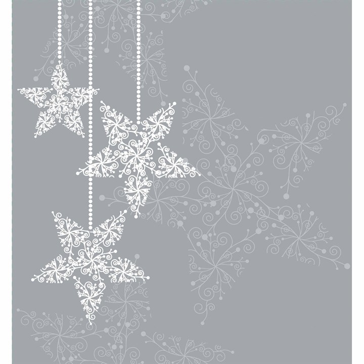 Grey and White Snowflakes Square Calendar Gift Wrap Envelope