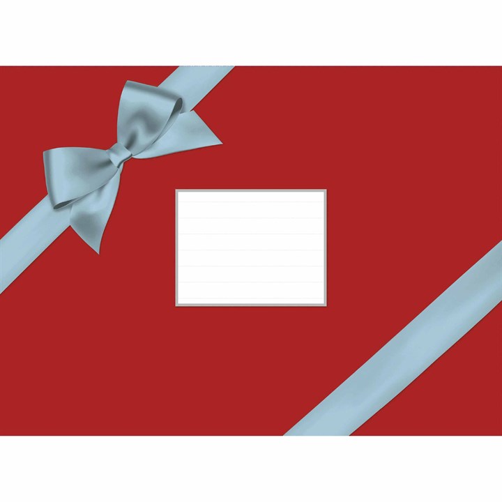 Red with Silver Bow A4 Calendar Gift Wrap Envelope