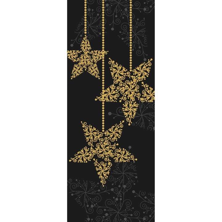 Black and Gold Snowflakes Slim Calendar Gift Wrap Envelope