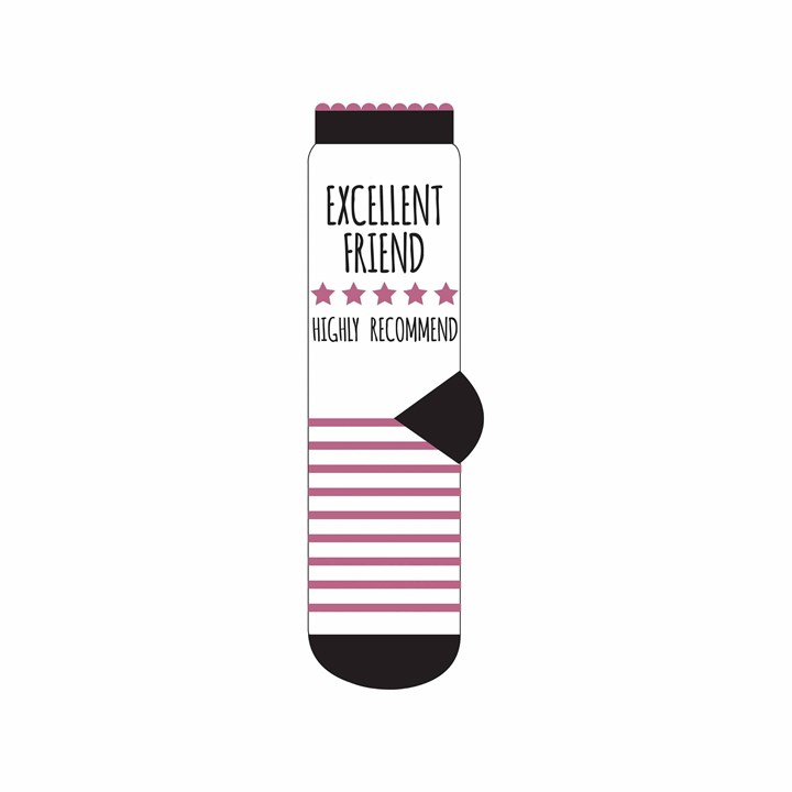 Excellent Friend Socks - Size 4 - 8