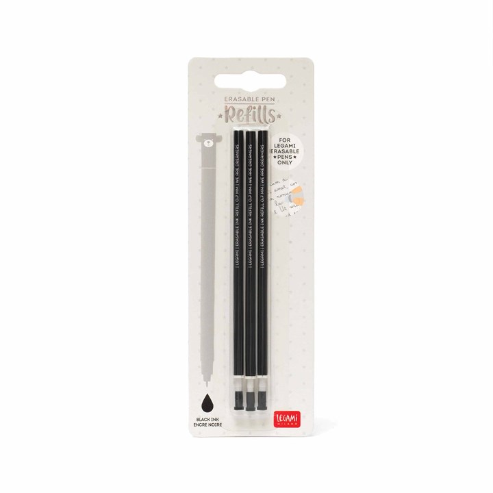 Erasable Set of 3 Black Refills