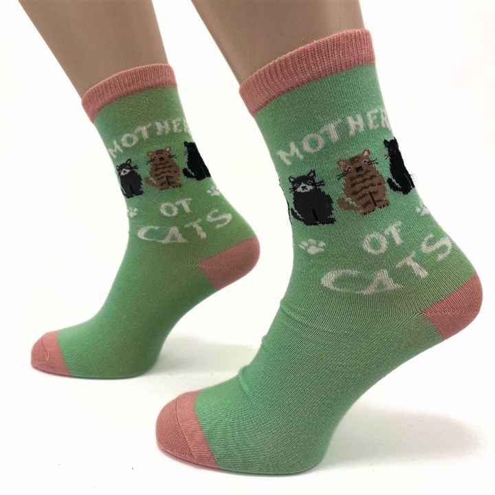 Mother of Cats Socks - Size 4 - 8