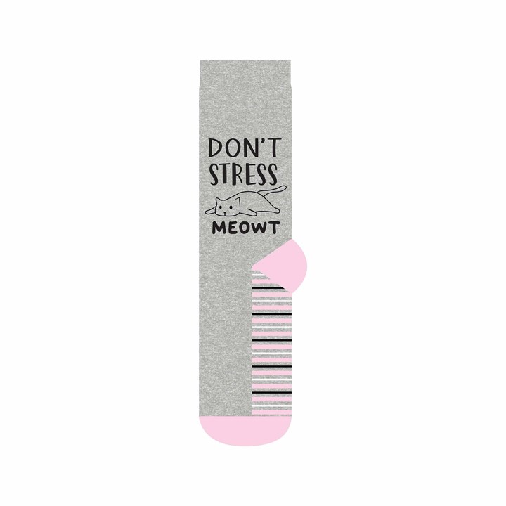 Don't Stress Meowt Socks - Size 4 - 8