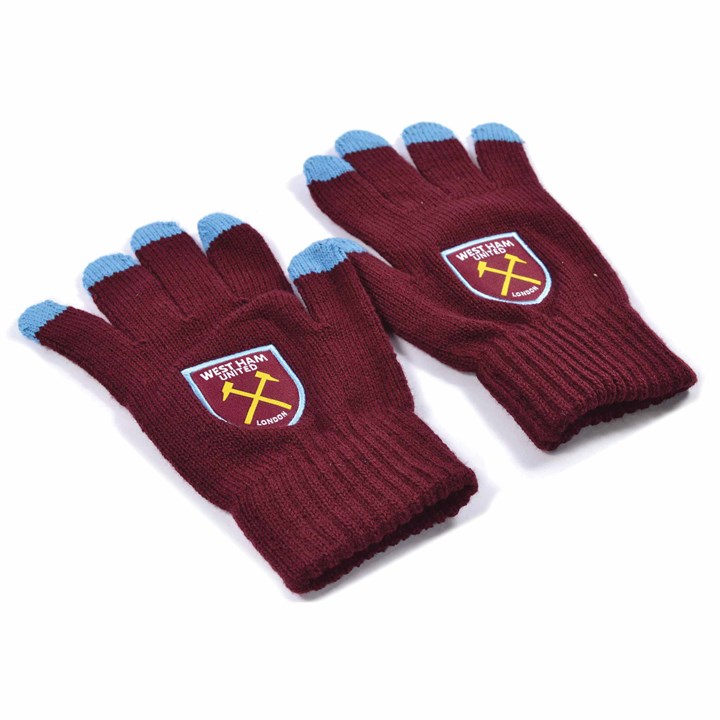 West Ham FC Touch Knitted Gloves