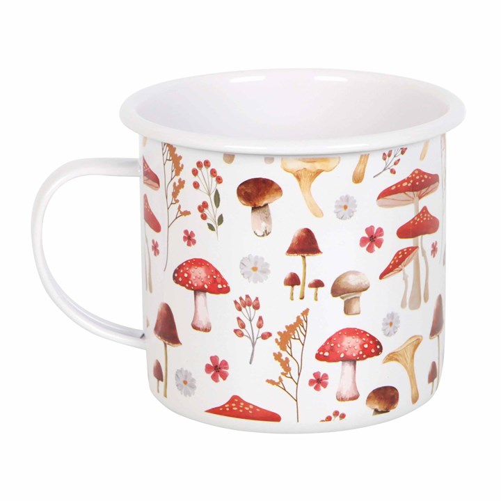 Toadstool Print Enamel Mug