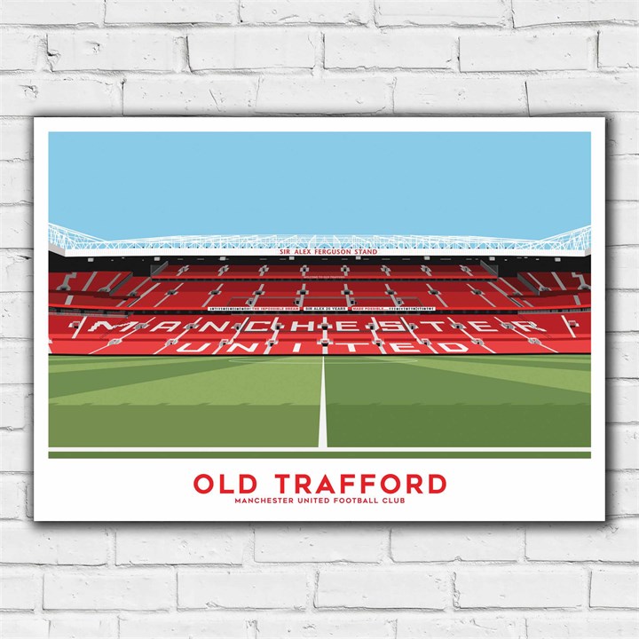 Manchester United FC A2 Old Trafford Illustrated Poster