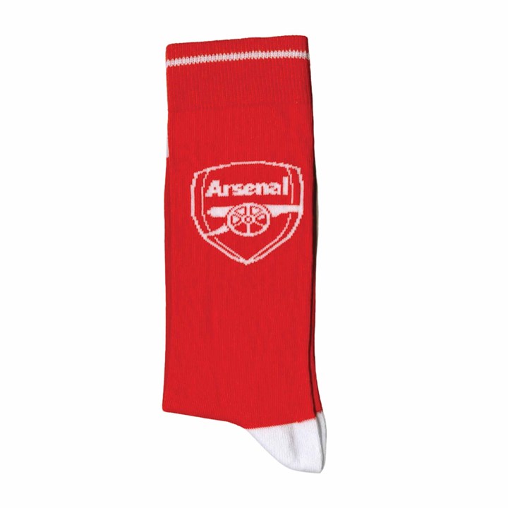 Arsenal FC Crest Red & White Socks - Size 7 - 11